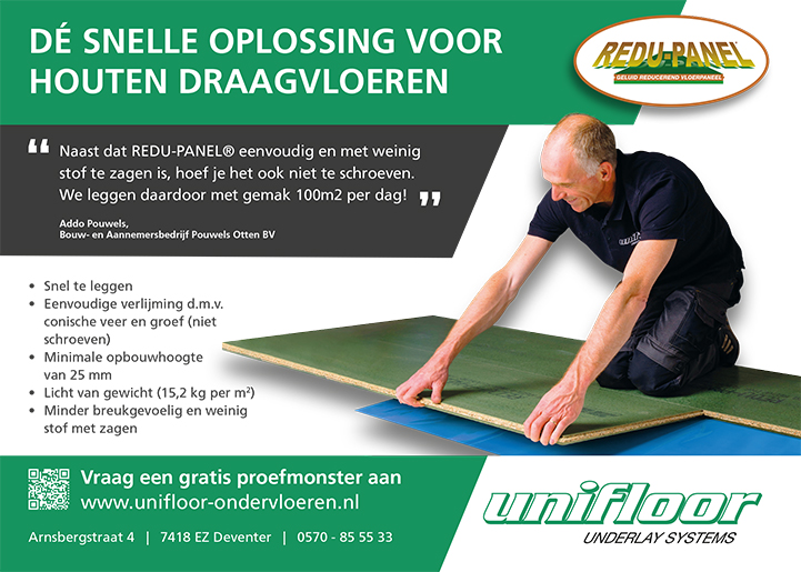 Redu-panel voor houten verdiepingsvloeren